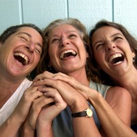 Laughing friends